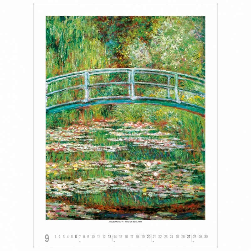 C04 Kalendarz ścienny wieloplanszowy Claude Monet 2026 Z NADRUKIEM