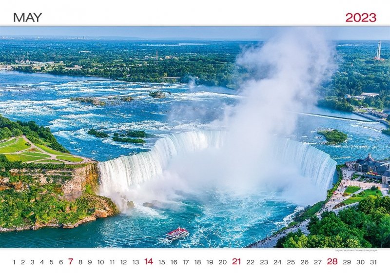 Kalendarz ścienny wieloplanszowy World Wonders 2023 - maj 2023