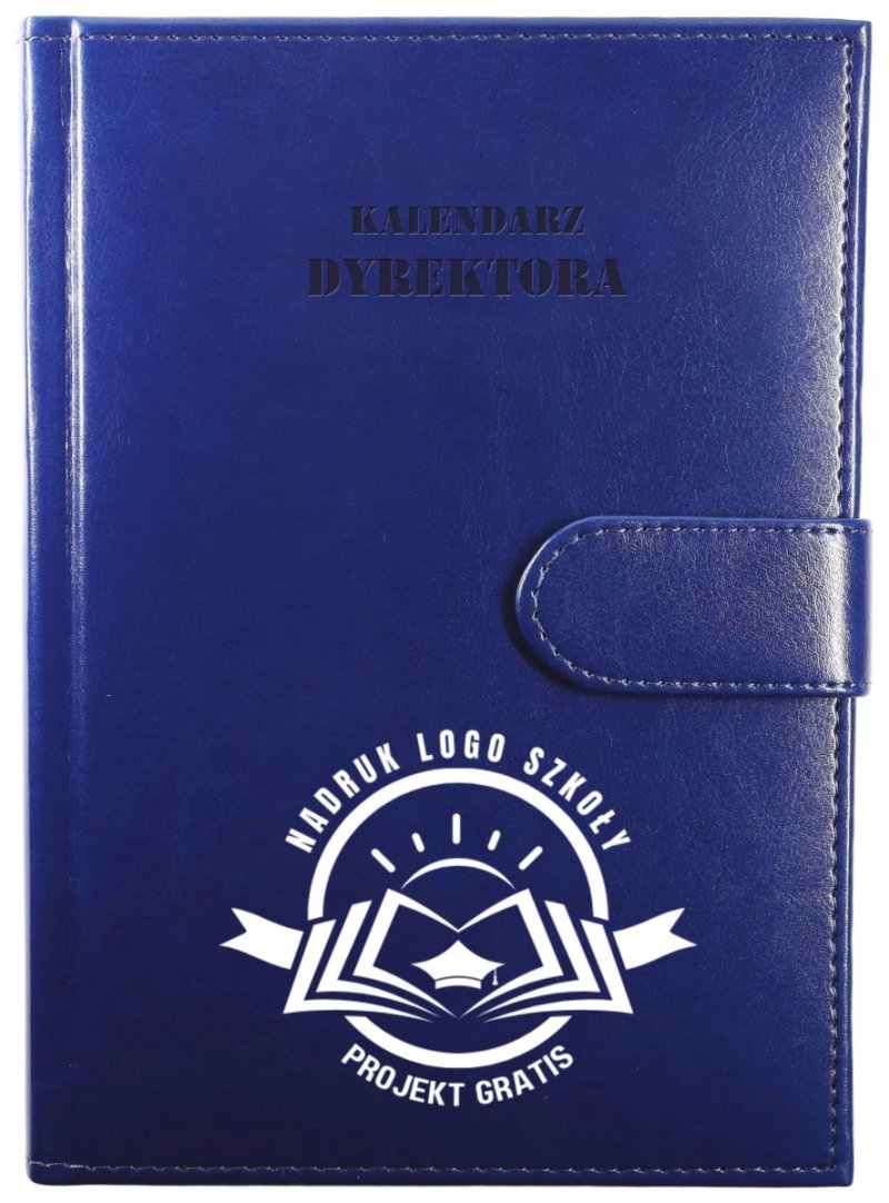 kalendarze książkowe z logo i danymi szkoły