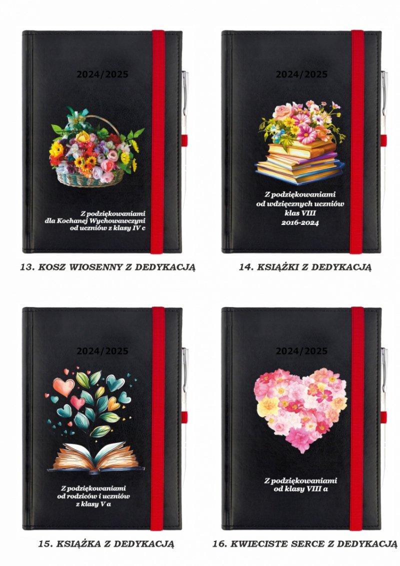 Wzory okładek do kalendarza z dedykacją