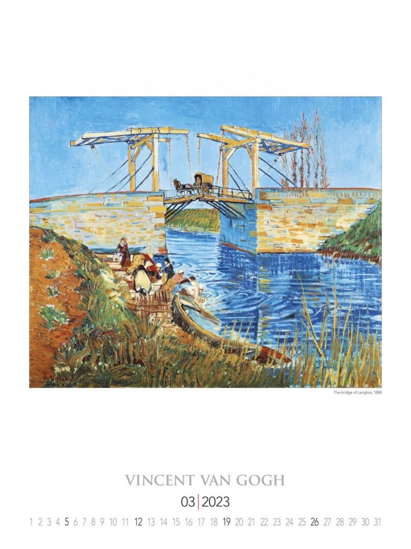Kalendarz ścienny wieloplanszowy Vincent Van Gogh 2023 - marzec 2023
