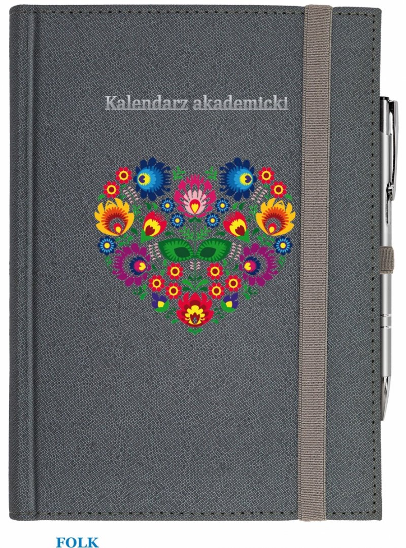 kalendarz z nadrukiem na okładce - FOLK