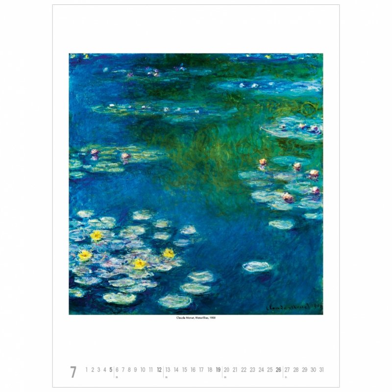 C04 Kalendarz ścienny wieloplanszowy Claude Monet 2026 Z NADRUKIEM