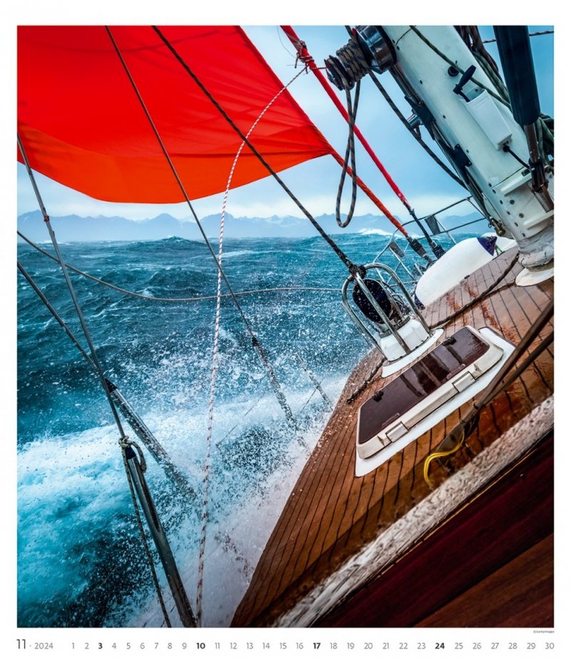 Kalendarz ścienny wieloplanszowy Sailing 2024 - exclusive edition - listopad 2024
