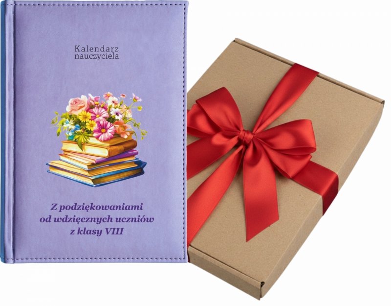 okładka kalendarza nauczyciela z nadrukiem UV