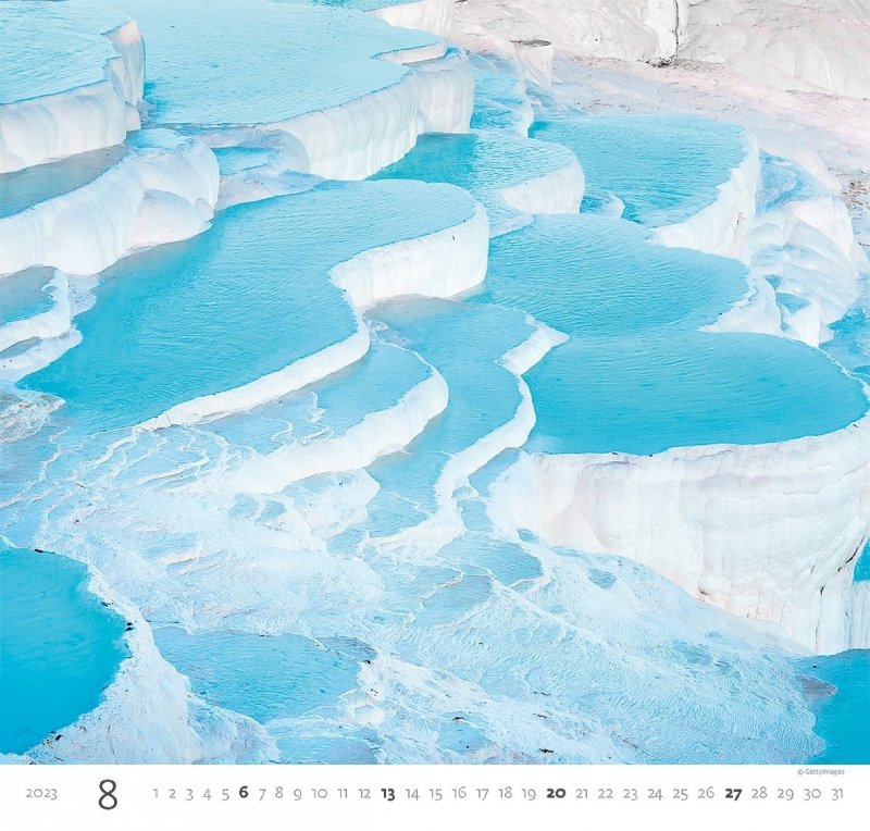 Kalendarz ścienny wieloplanszowy Aqua 2023 - sierpień 2023