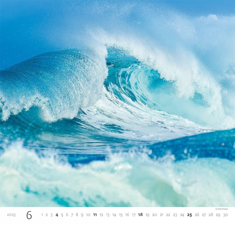 Kalendarz ścienny wieloplanszowy Aqua 2023 - czerwiec 2023