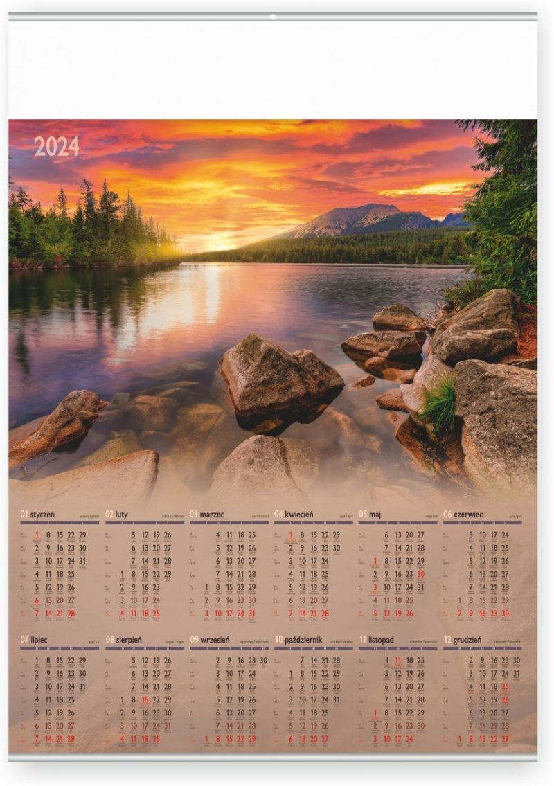 Kalendarz plakatowy A1/11 Jezioro 2024