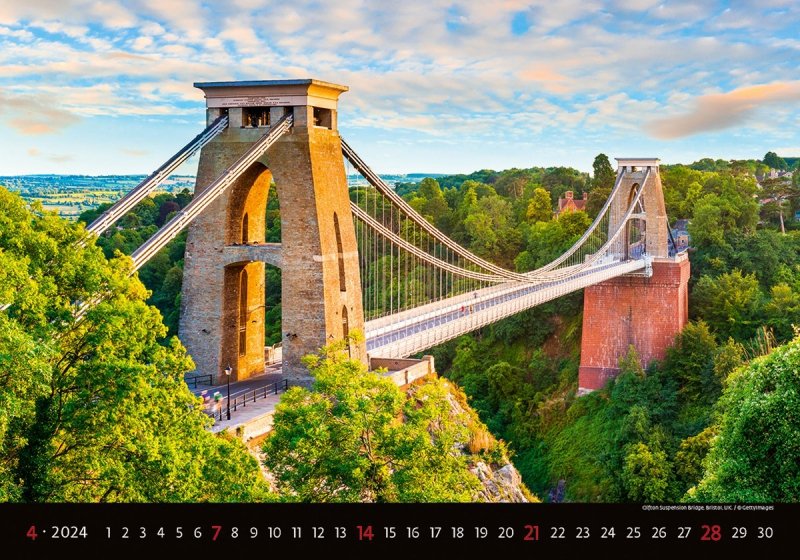 Kalendarz ścienny wieloplanszowy Bridges 2024 - kwiecień 2024