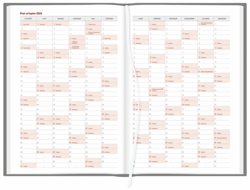 plan urlopów na rok 2026