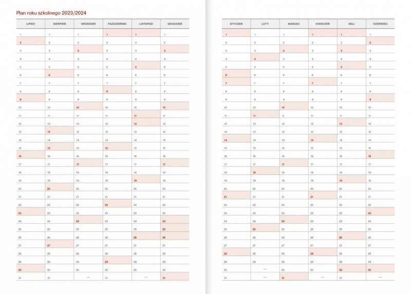 Kalendarz nauczyciela 2023/2024 B5 tygodniowy oprawa VIVELLA niebieska - KONEWKA