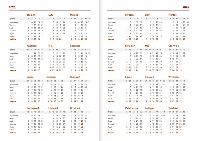 Kalendarz DYREKTORA SZKOŁY 2025/2026 A5 dzienny papier biały NEBRASKA granatowa Z ZAMYKANIEM NA GUMKĘ
