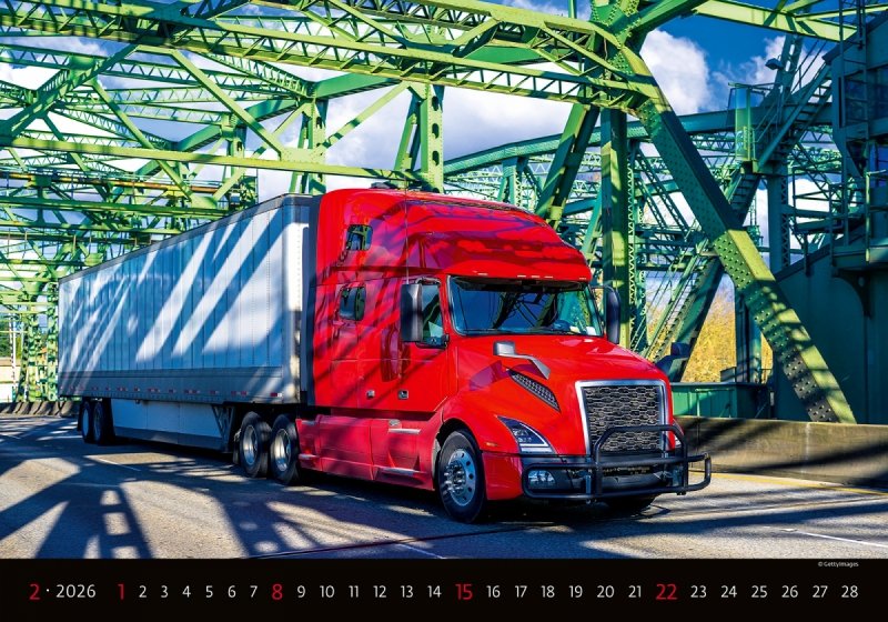 H24 Kalendarz ścienny wieloplanszowy Trucks 2026