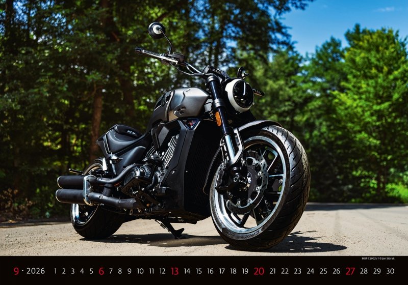 H23 Kalendarz ścienny wieloplanszowy Motorbikes 2026 Z NADRUKIEM