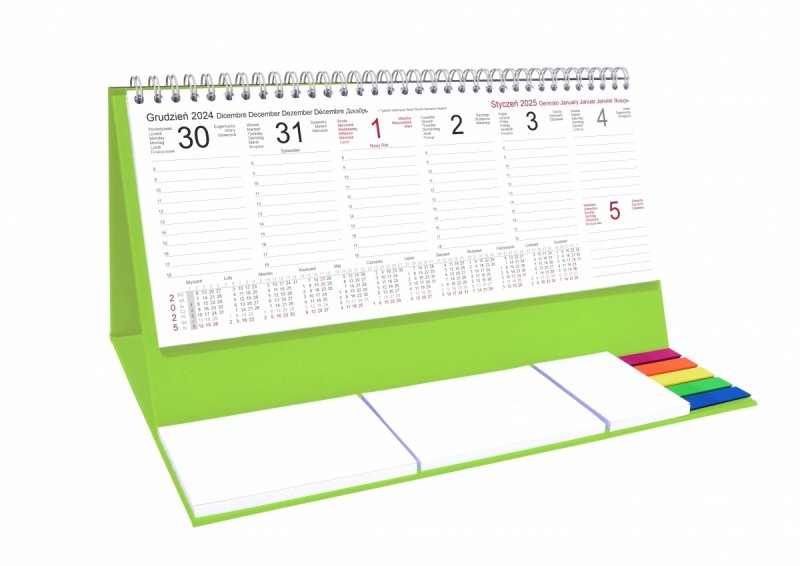 Kalendarz biurkowy z notesami i znacznikami EXCLUSIVE PLUS 2025