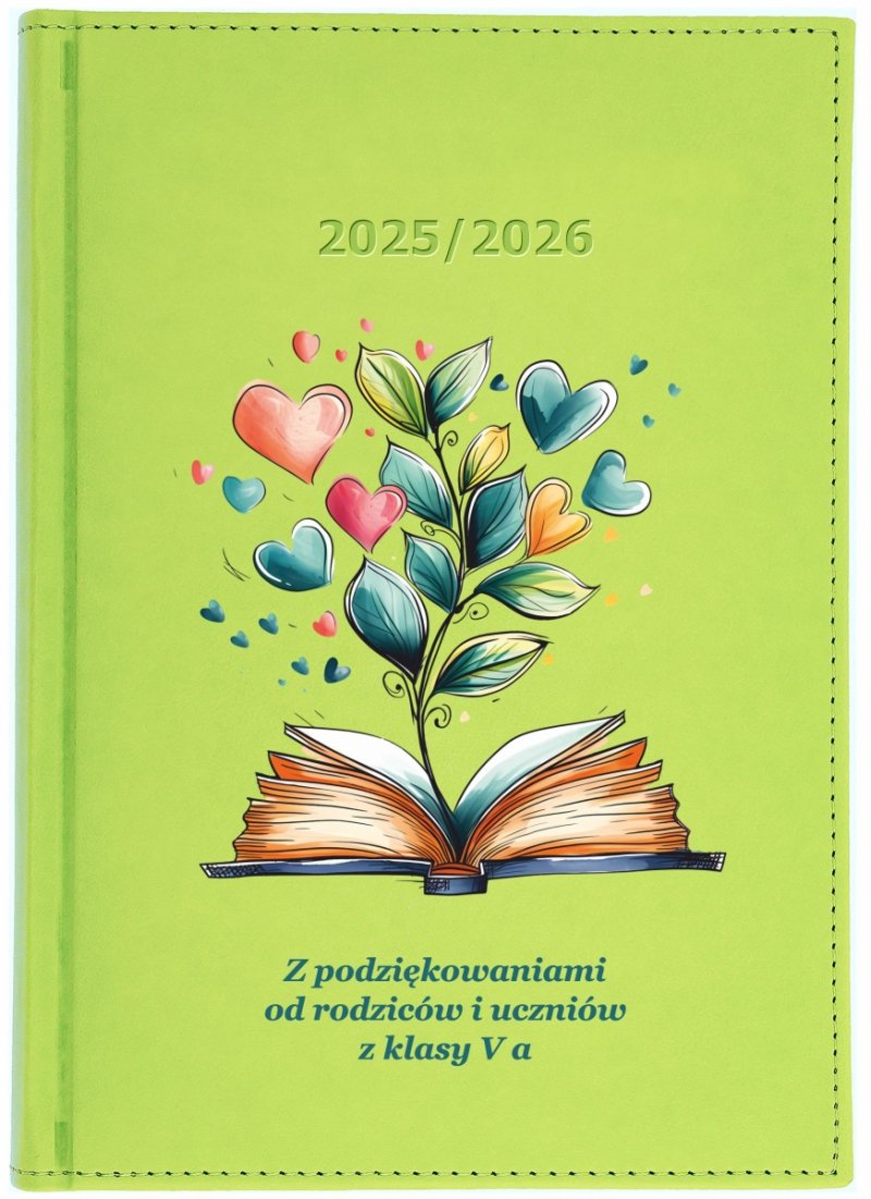 kalendarz książkowy na rok szkolny 2025/2026 z dedykacją dla nauczyciela
