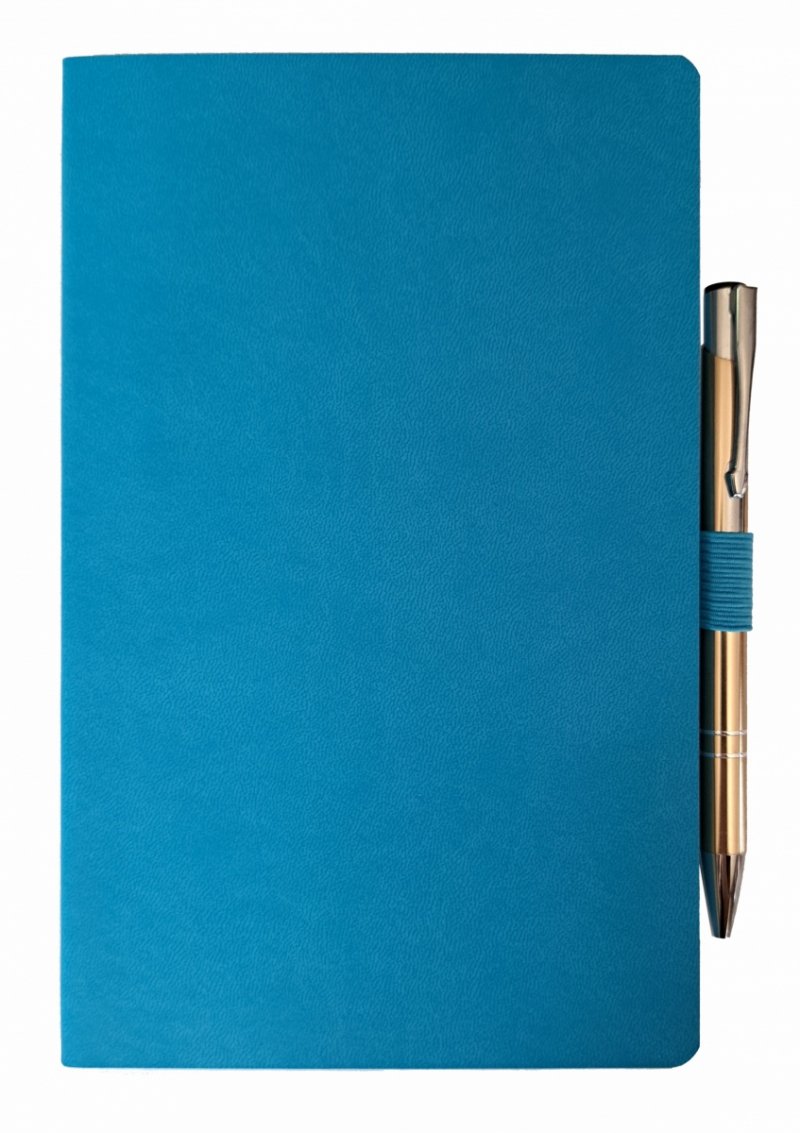 notes A5 z długopisem w komplecie