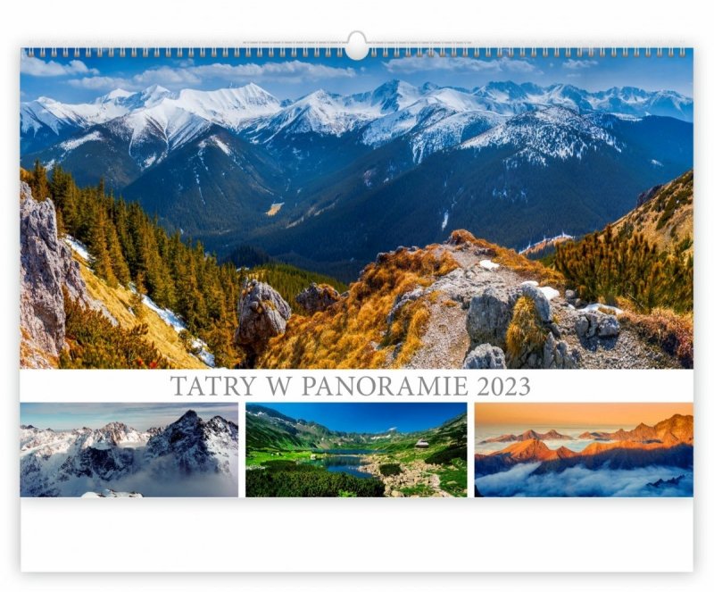 Kalendarz ścienny wieloplanszowy Tatry w panoramie 2023 - okładka kalendarza na rok 2023