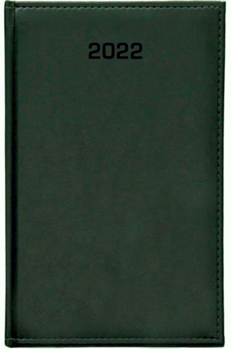 Kalendarz książkowy 2022 A6 tygodniowy papier chamois oprawa NEBRASKA zielona