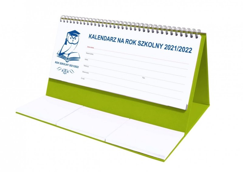 Kalendarz biurkowy tygodniowy na rok szkolny 2021/2022