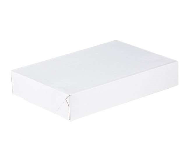 Karton fasonowy biały o wym. 300x200x60 mm 3-warstwowy fala E 390g