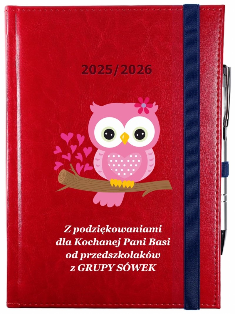 okładka kalendarza nauczyciela z nadrukiem UV