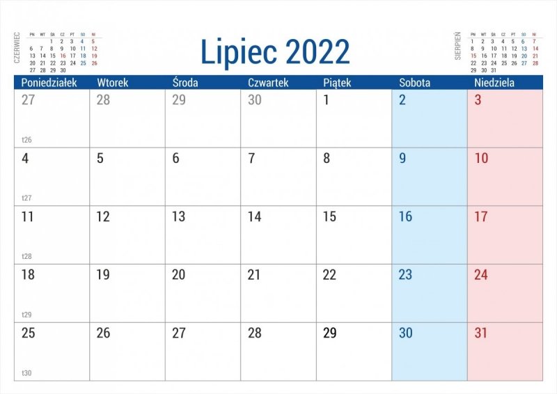  Kalendarz biurkowy stojący na podstawce PLANO 2022 granatowy