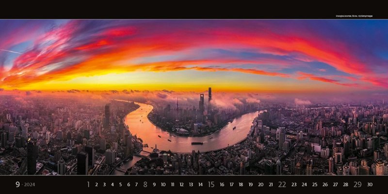 Kalendarz ścienny wieloplanszowy Panoramaphoto 2024 - exclusive edition - wrzesień 2024