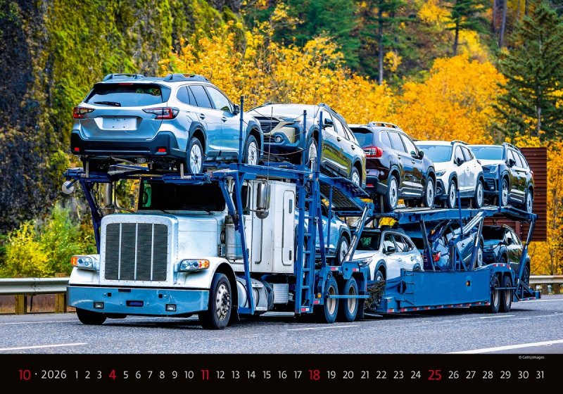 H24 Kalendarz ścienny wieloplanszowy Trucks 2026