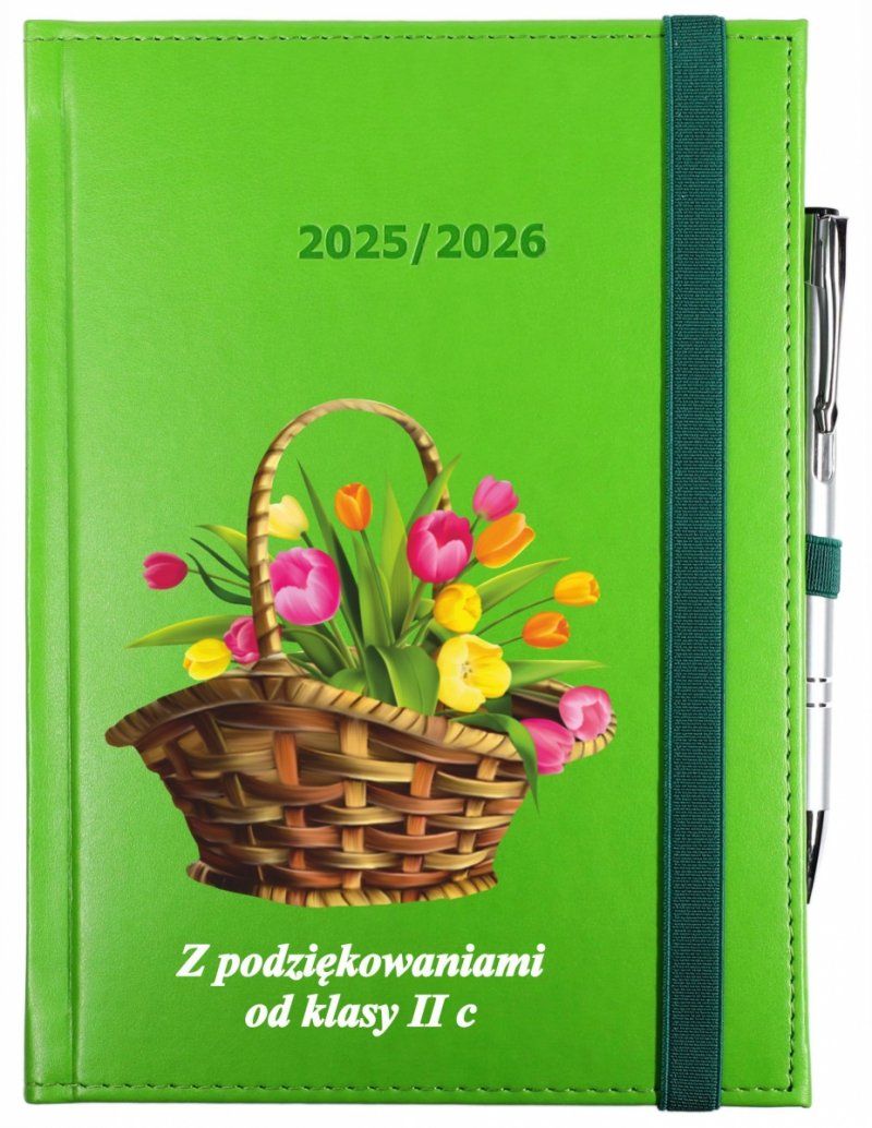 okładka kalendarza nauczyciela z nadrukiem UV