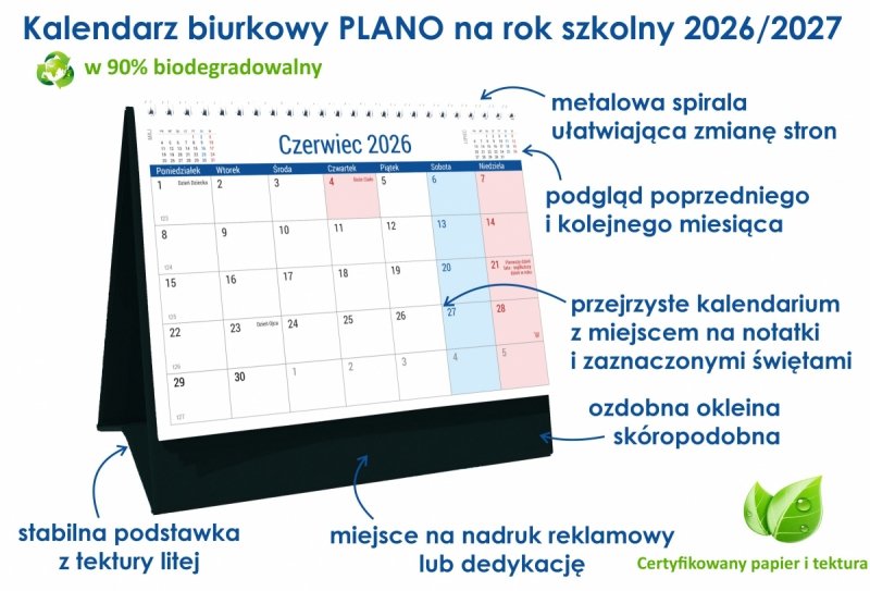 opis kalendarza szkolnego na rok 2026/2027