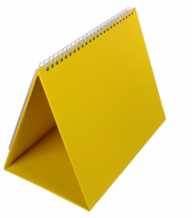 kalendarz biurkowy na sztywnej podstawce z miejscem na notatki