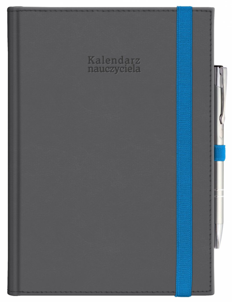 kalendarz szkolny zamykany na gumkę z długopisem w komplecie