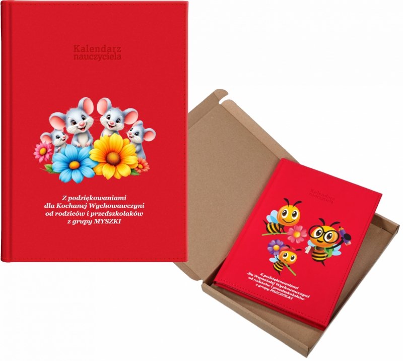 kalendarz dla nauczyciela na rok 2026/2027 z pudełkiem w komplecie