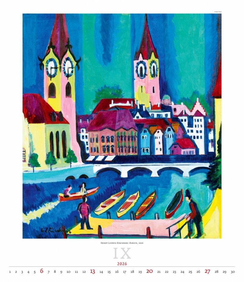 E01 Kalendarz ścienny wieloplanszowy Expressionism 2026 - exclusive edition Z NADRUKIEM