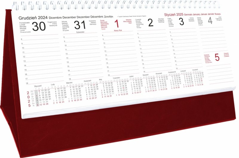 Kalendarz biurkowy tygodniowy PREMIUM na rok 2025