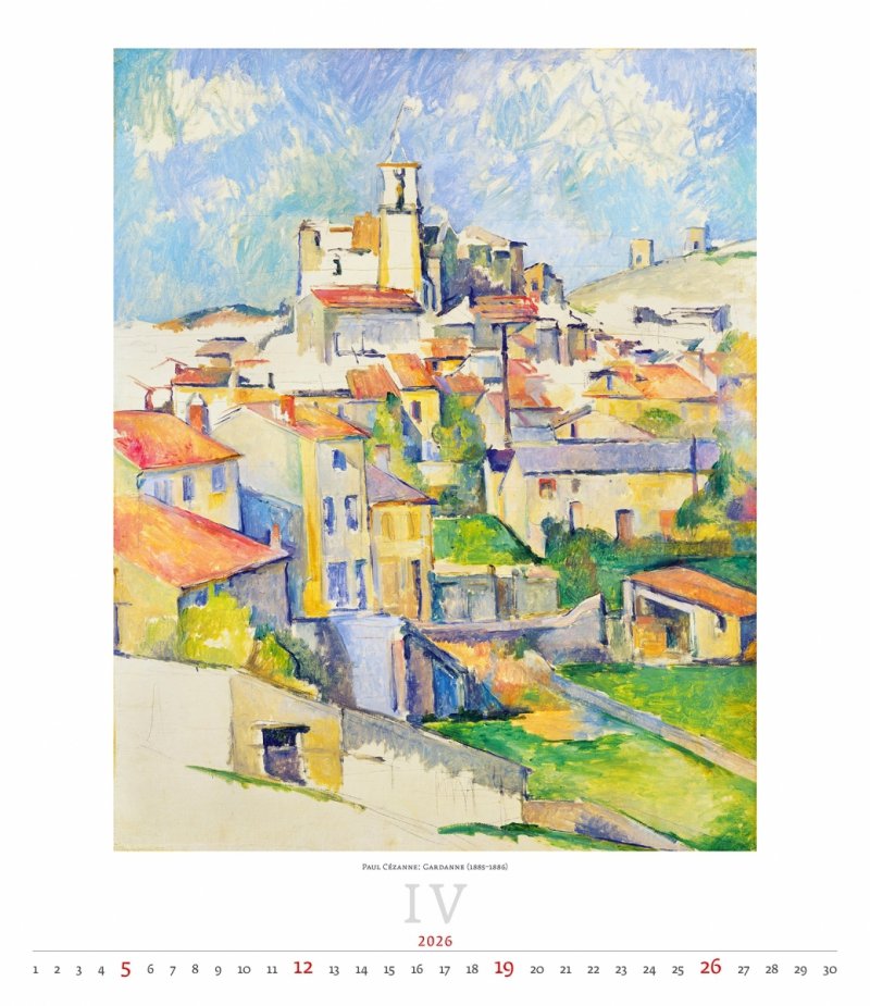 duży kalendarz wieloplanszowy 2026 - obraz Gardanne, Paul Cezanne