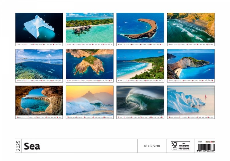Podgląd wszystkich zdjęć z kalendarza Sea na rok 2025