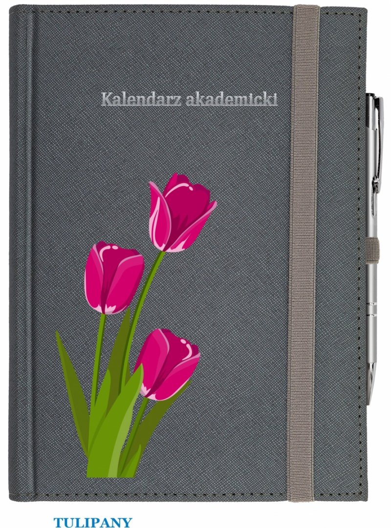 kalendarz z nadrukiem na okładce - TULIPANY
