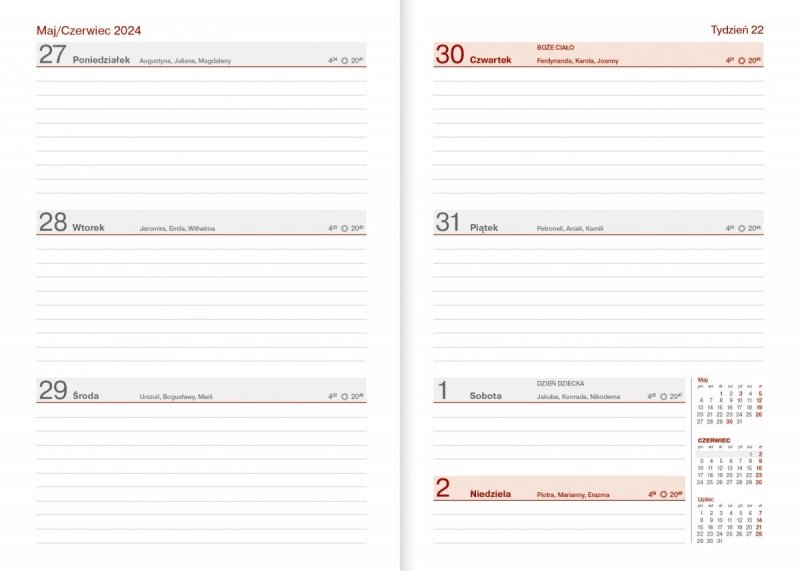 Kalendarz nauczyciela 2023/2024 A5 tygodniowy z długopisem oprawa zamykana na gumkę NEBRASKA czarna (gumki czerwone) - FOLK Z DEDYKACJĄ