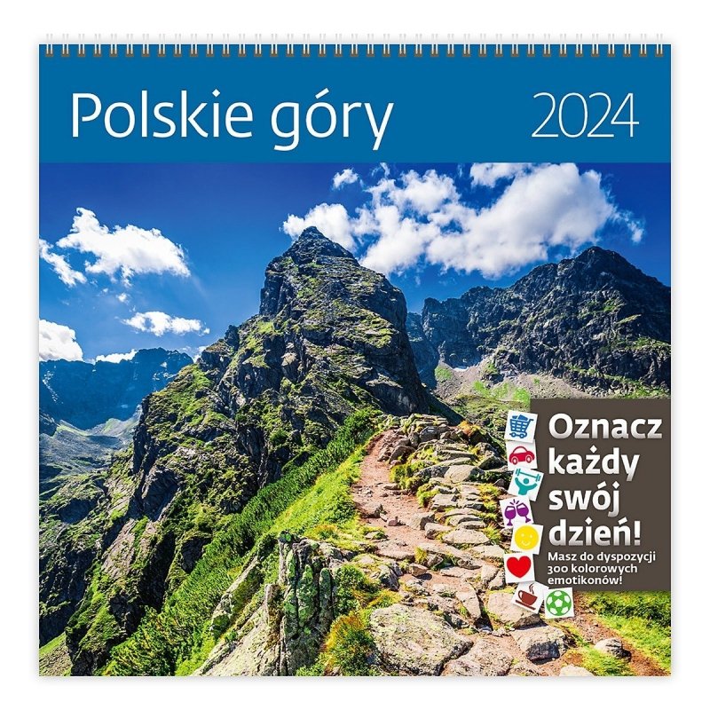 Kalendarz ścienny wieloplanszowy Polskie góry 2024 Z NAKLEJKAMI - okładka