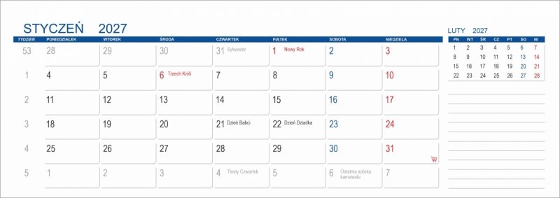 kalendarz dla uczniów i nauczycieli na rok szkolny 2026/2027