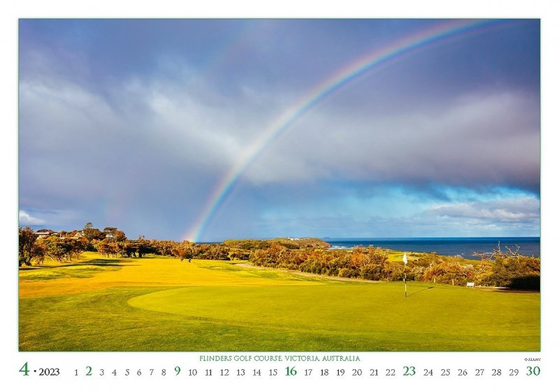 Kalendarz ścienny wieloplanszowy Golf 2023 - kwiecień 2023