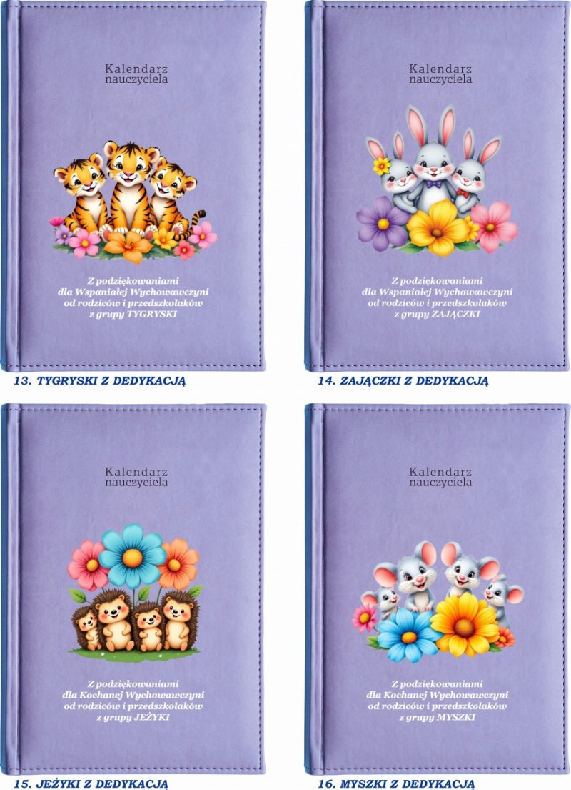 kalendarz książkowy na rok szkolny 2026/2027 z kolorową grafiką na okładce oraz pudełkiem w komplecie