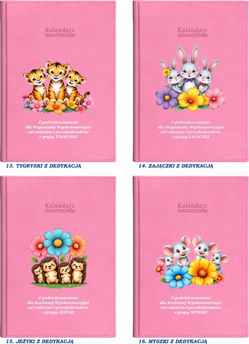 kalendarz książkowy na rok szkolny 2026/2027 z kolorową grafiką na okładce oraz pudełkiem w komplecie