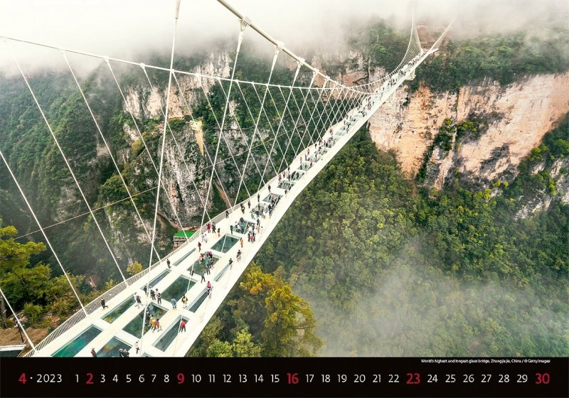 Kalendarz ścienny wieloplanszowy Bridges 2023 - kwiecień 2023