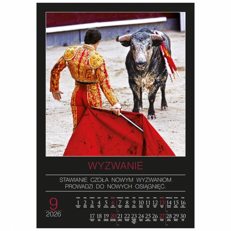 C09 Kalendarz ścienny wieloplanszowy Motivation 2026 Z NADRUKIEM