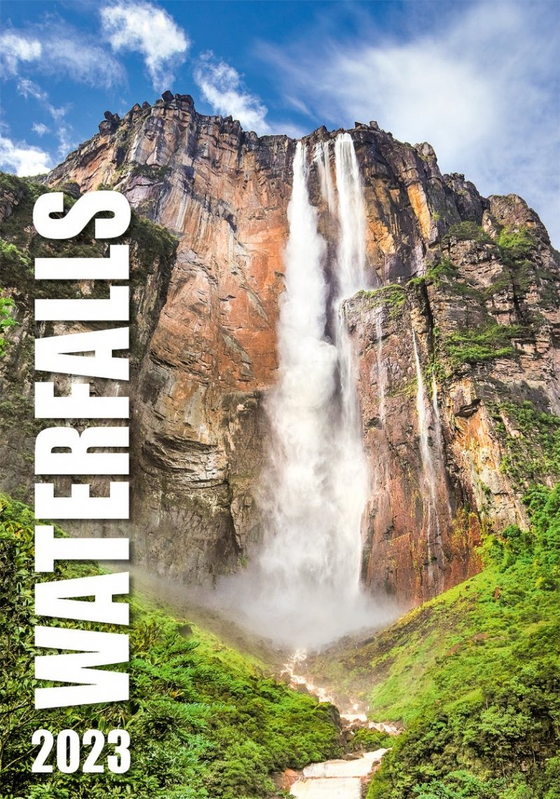 Kalendarz ścienny wieloplanszowy Waterfalls 2023 - okładka 