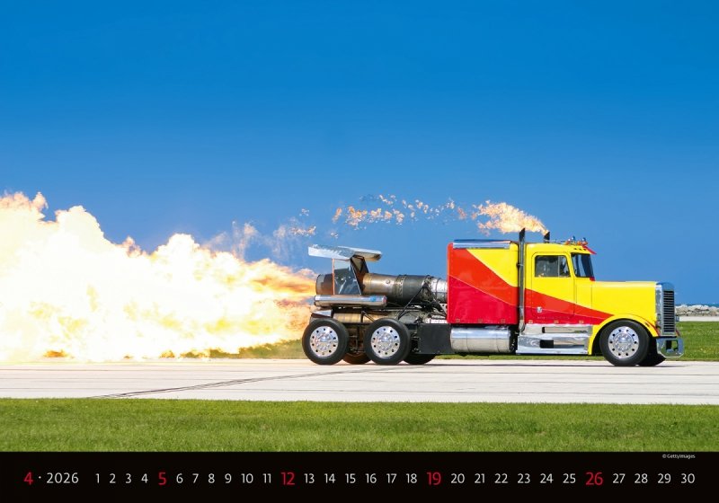 H24 Kalendarz ścienny wieloplanszowy Trucks 2026 Z NADRUKIEM