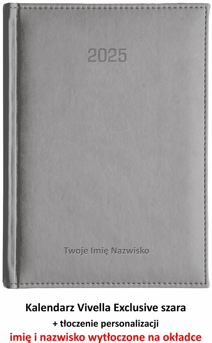 tłoczenie personalizacji na kalendarzu B5